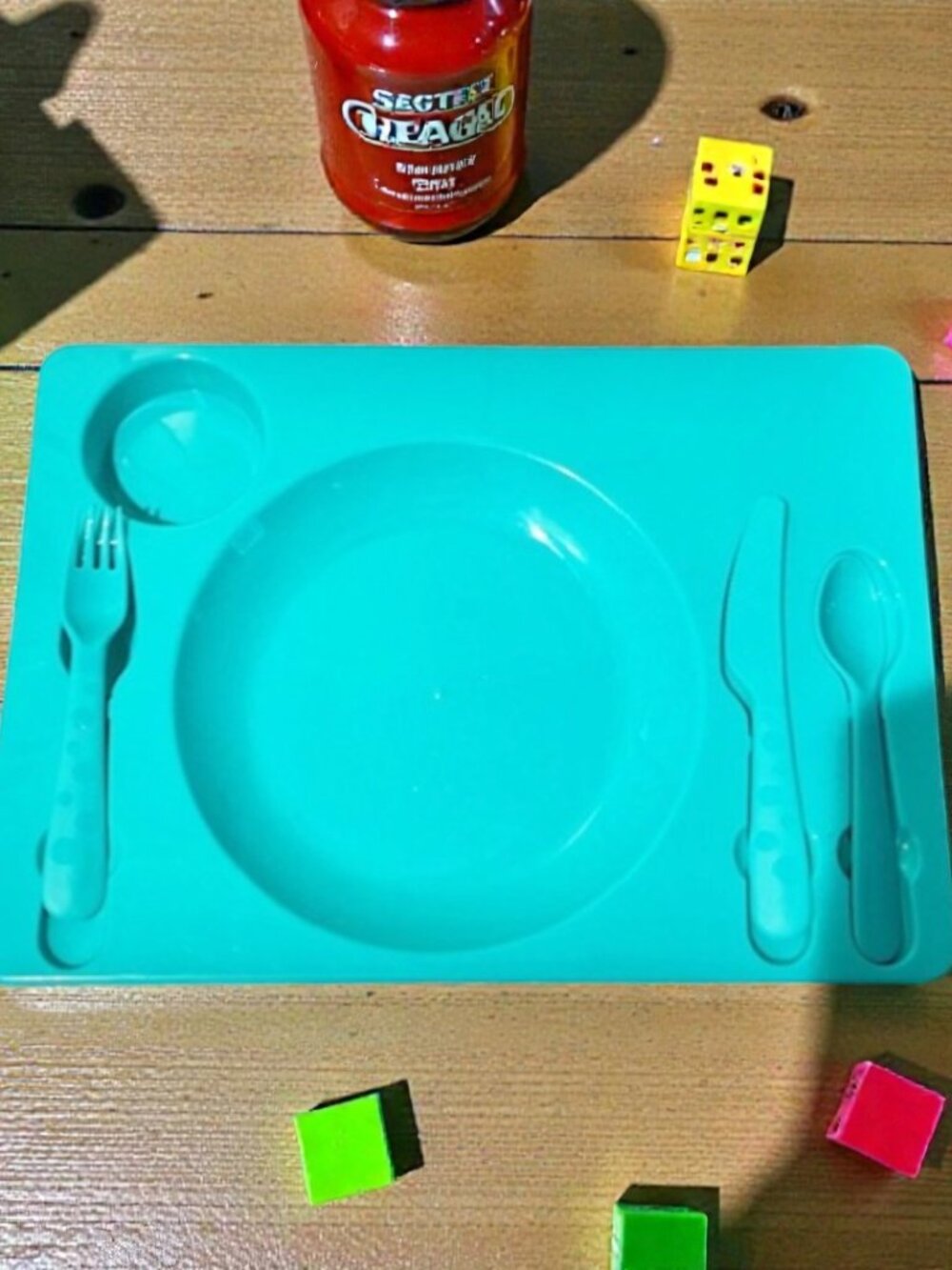 Kids Lap Tray with Plastic Silverware